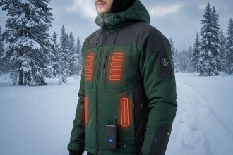 Doudoune chauffante pour homme en extérieur pendant l'hiver