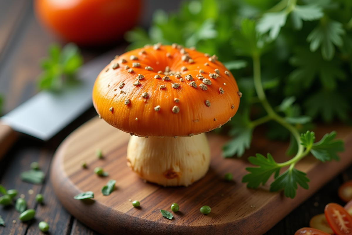 champignons oranges