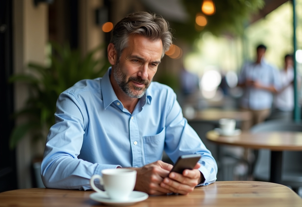 Homme déposant de l