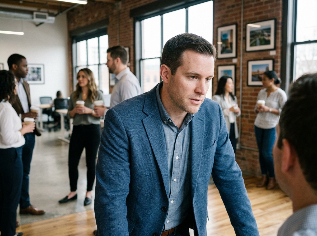 Homme en coworking lors d