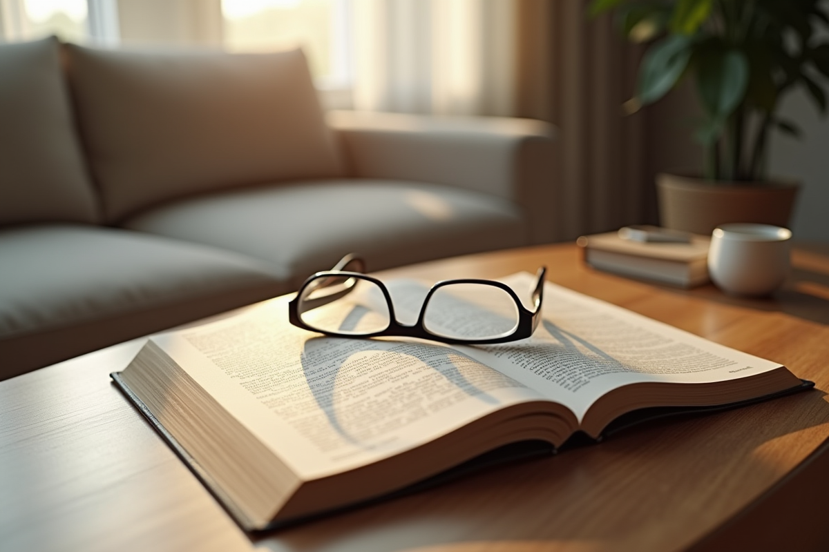 Livre de droit civil ouvert sur une table moderne